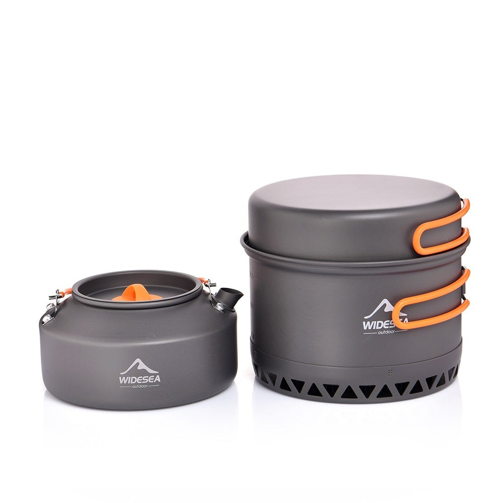 Portable Outdoor Cooking Set with Enhanced Heat Efficiency