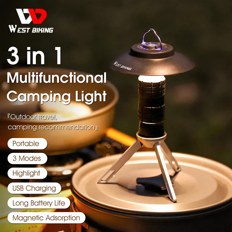 Portable Rechargeable Camping Lantern and LED Flashlight