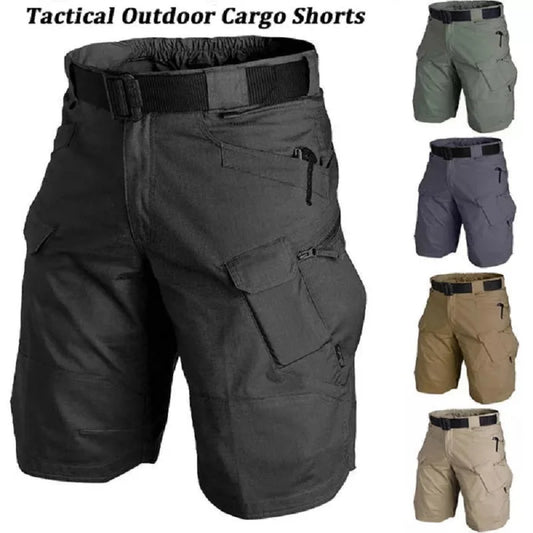 Summer Adventure Cargo Shorts for Men: Waterproof Tactical Urban Shorts for Trekking, Camping, and Hiking