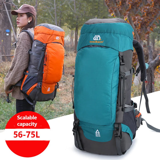 Large Waterproof Camping Backpack for Outdoor Climbing and Hiking