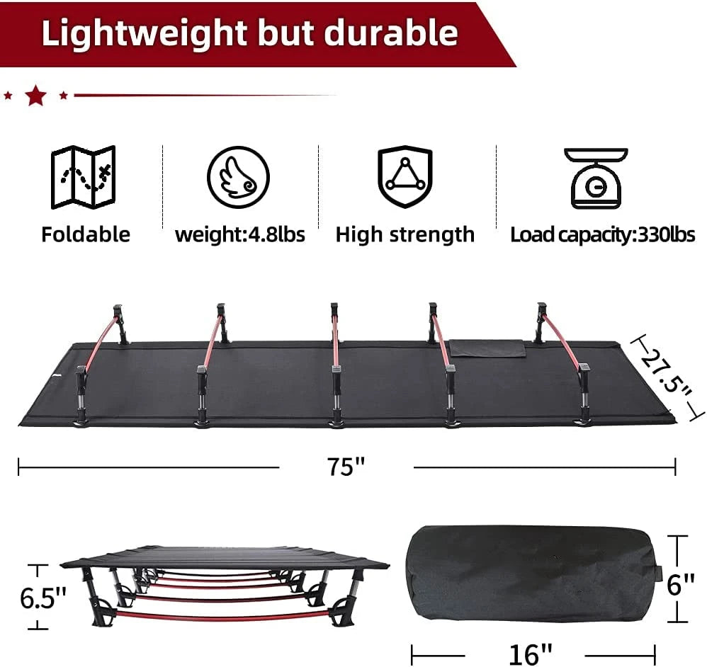 Ultralight Foldable Camping Cot for Outdoor Adventures