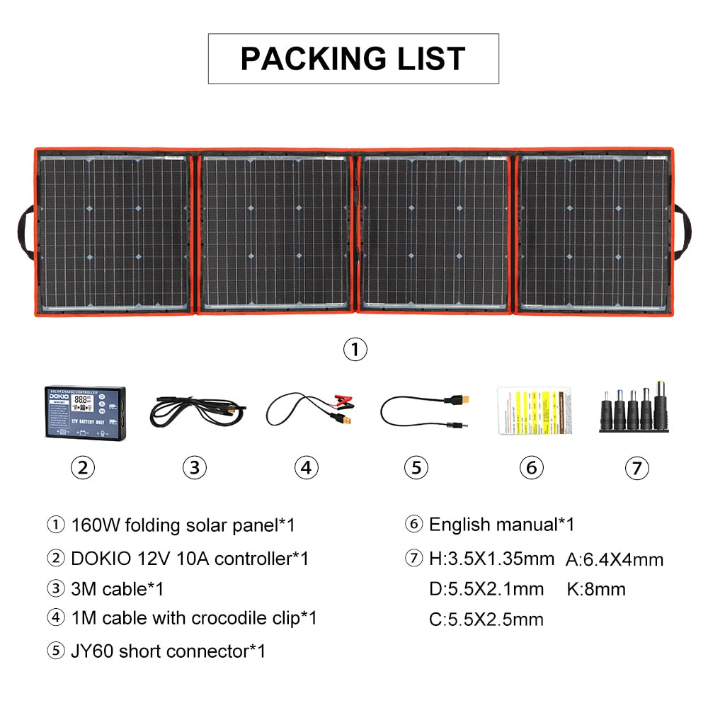 300w Portable Solar Panel with Waterproof Feature