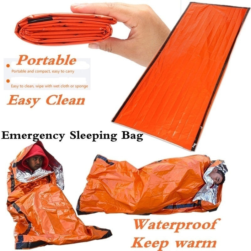 Emergency Thermal Sleeping Bag for Outdoor Adventures and Survival