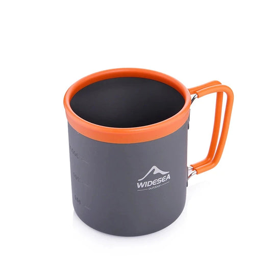 Portable Aluminum Camping Mug - Outdoor Coffee Cup for Hiking and Camping