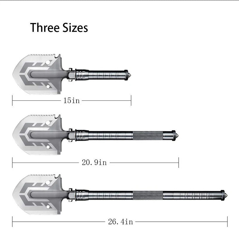 All-Purpose Outdoor Survival Shovel Kit with Compact Folding Design