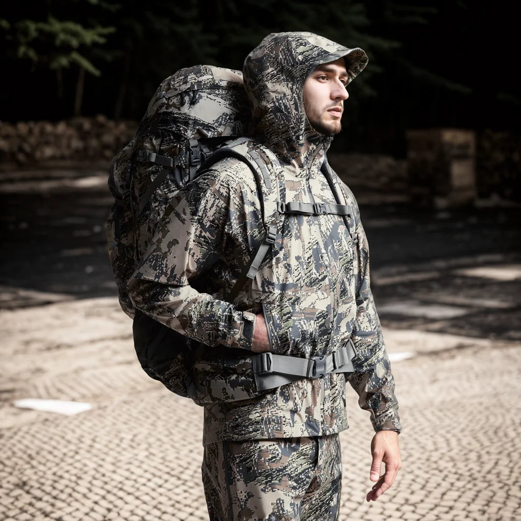 Men's Waterproof Camouflage Jacket for Hunting and Fishing