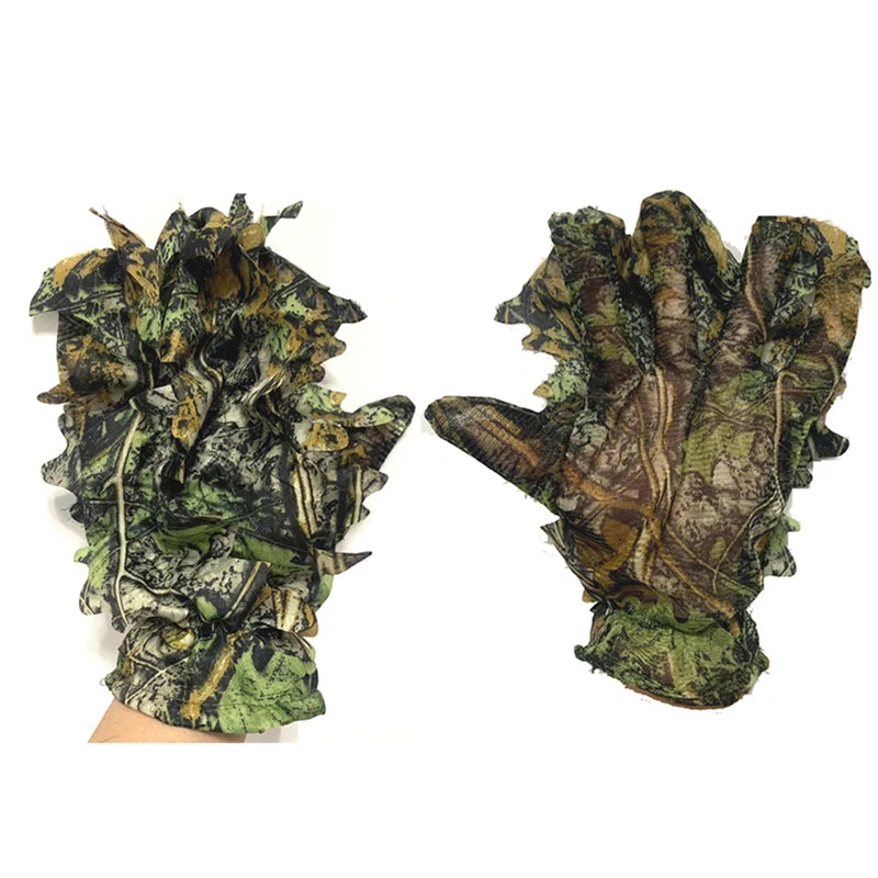 Lightweight 6-in-1 Breathable Camouflage Ghillie Suit for Men and Women with Hood and Wild Leafy Design