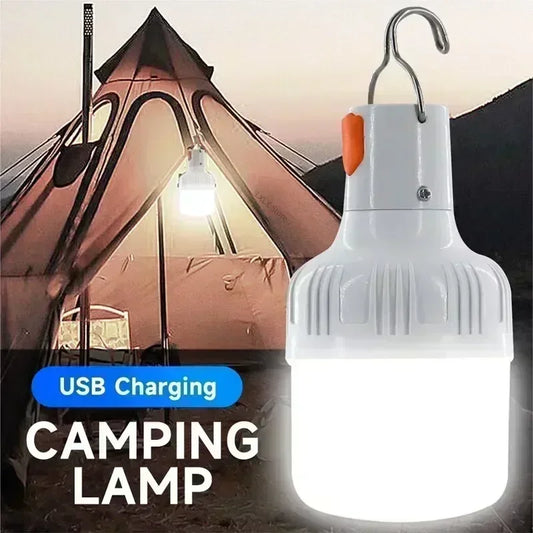 60W USB Rechargeable LED Lantern - Waterproof Emergency Light for Camping, Hiking, and Outdoor Activities