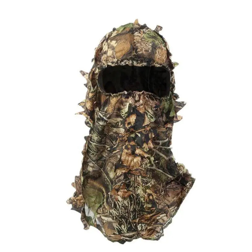 Lightweight 6-in-1 Breathable Camouflage Ghillie Suit for Men and Women with Hood and Wild Leafy Design