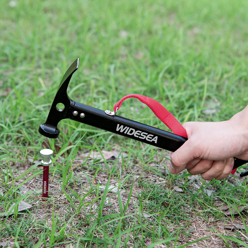 Camping Hammer with Stake Puller - Durable Lightweight Tool for Mountaineering and Hiking