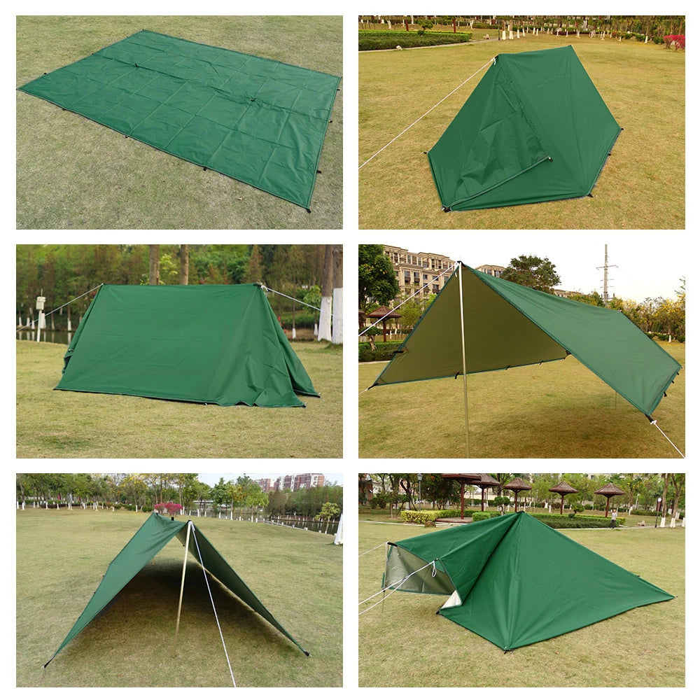 Outdoor Multipurpose Tent Tarp with Advanced Waterproof Features and 19 Hanging Points