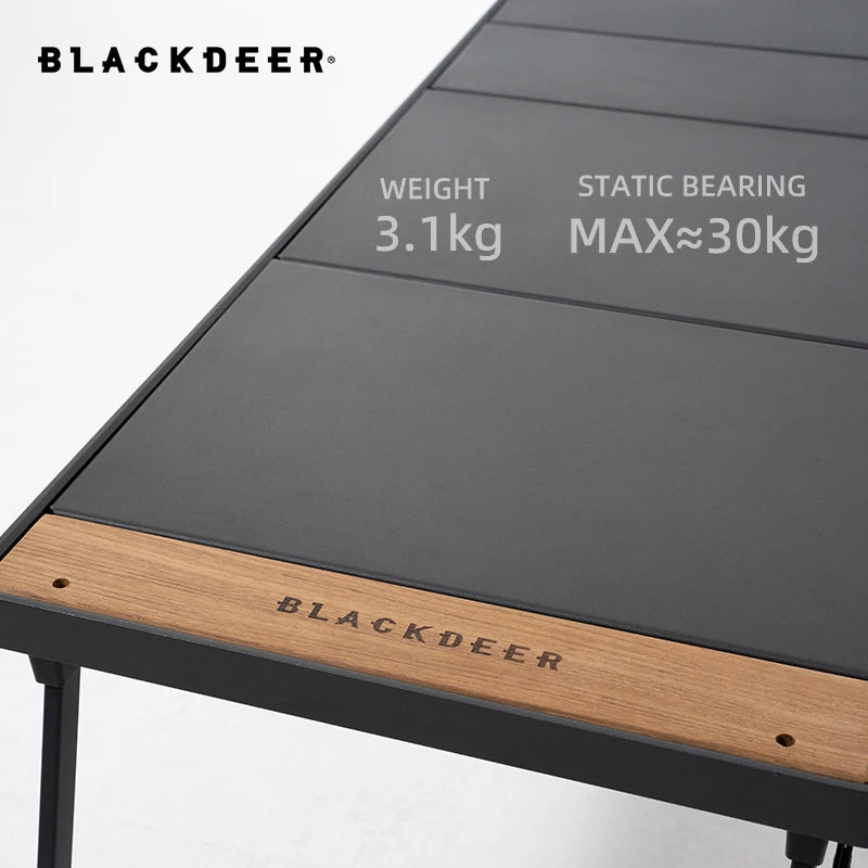 Versatile Outdoor Folding Table with BBQ Grill and Wood Surface