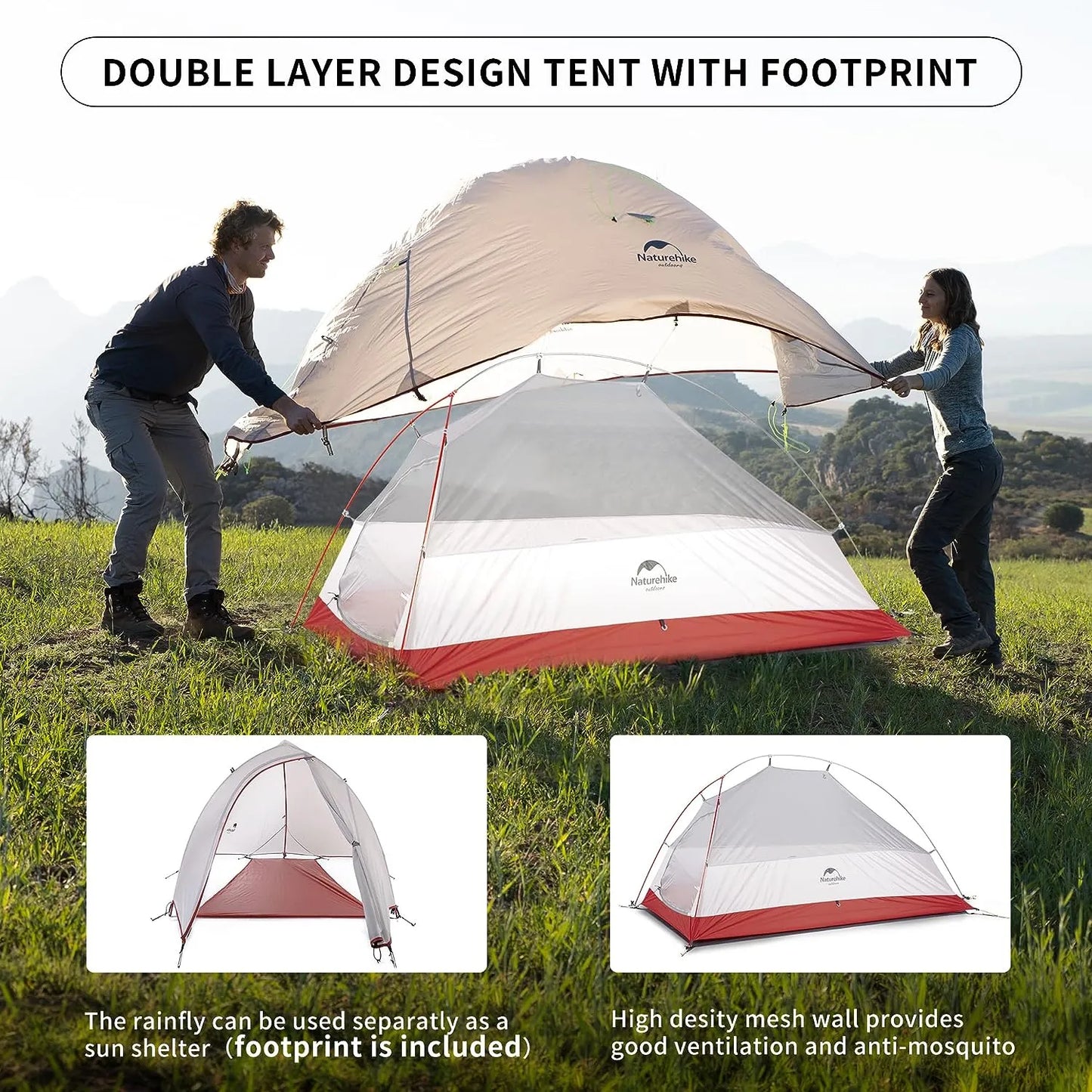 Outdoor One-Person Ultralight Camping Tent for Solo Adventurers