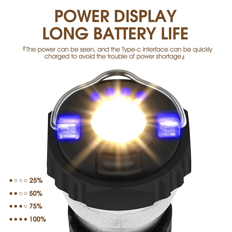 Portable Rechargeable Camping Lantern and LED Flashlight