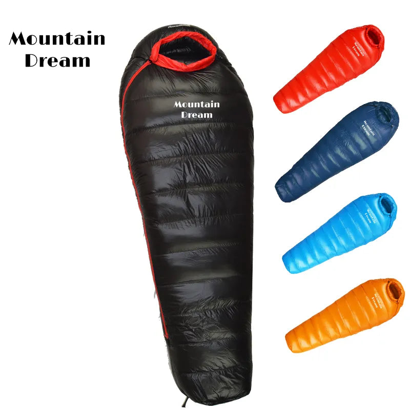 Arctic White Goose Down Mummy Sleeping Bag - All-Season Camping Essential