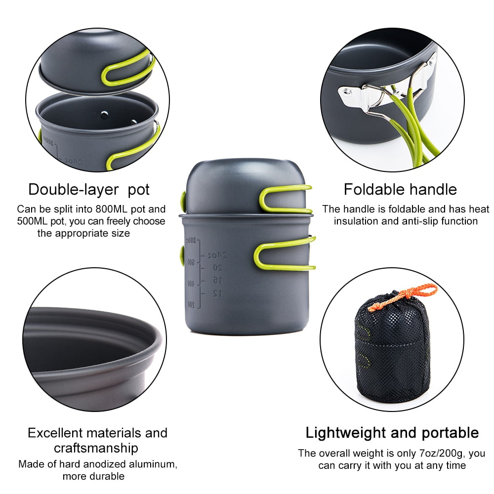 Ultralight Non-Stick Camping Cookware