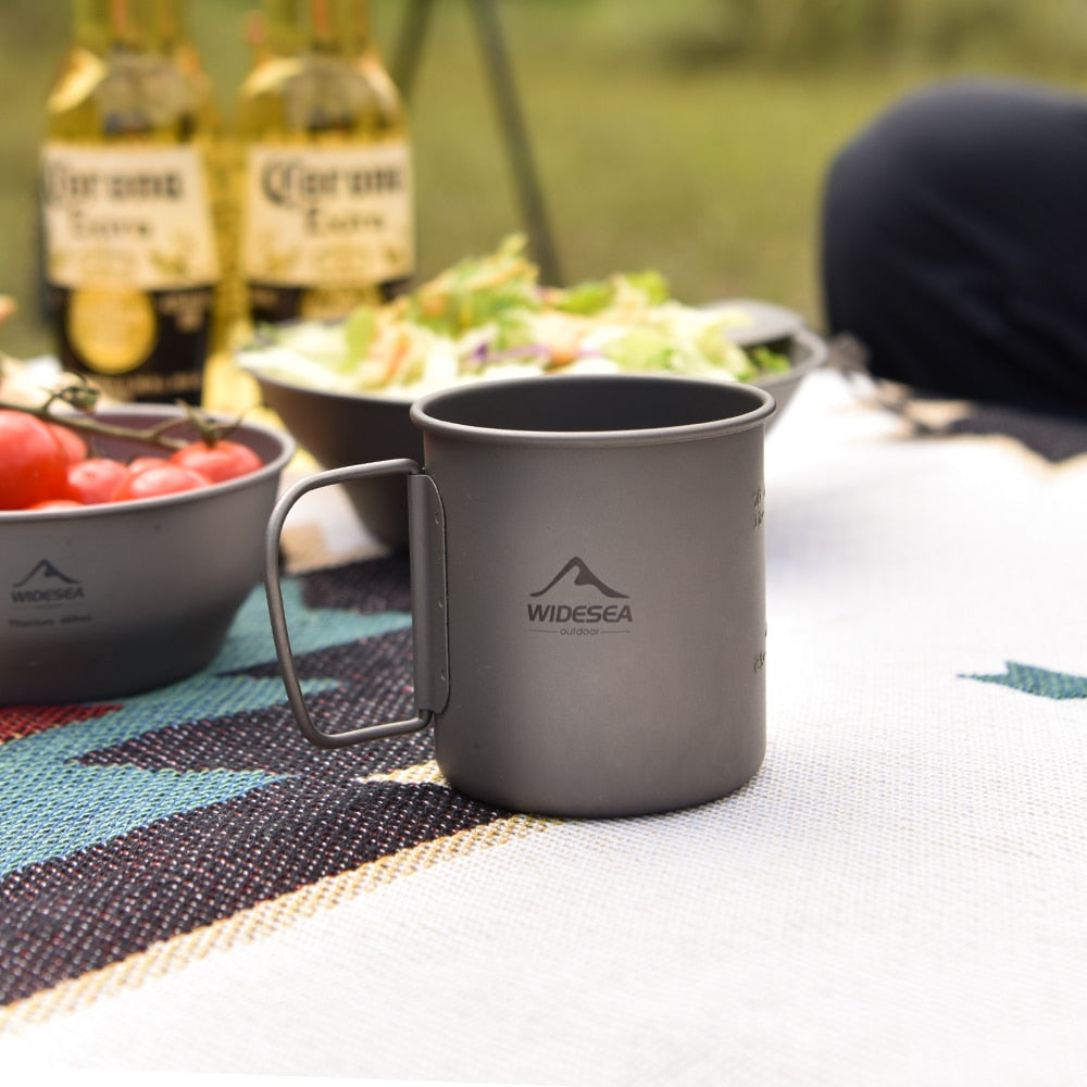 Titanium Camping Mug for Outdoor Enthusiasts