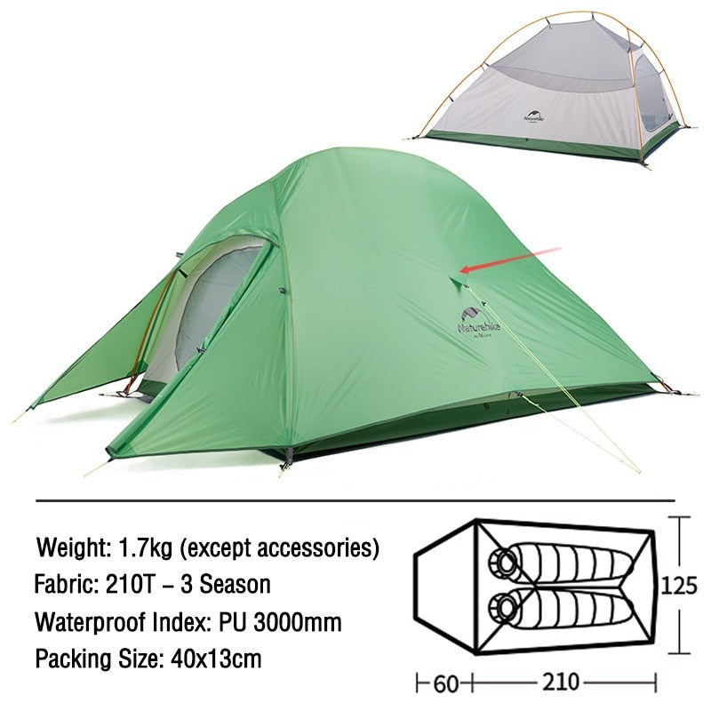 Ultralight 2-3 Person Backpacking Tent for All Seasons