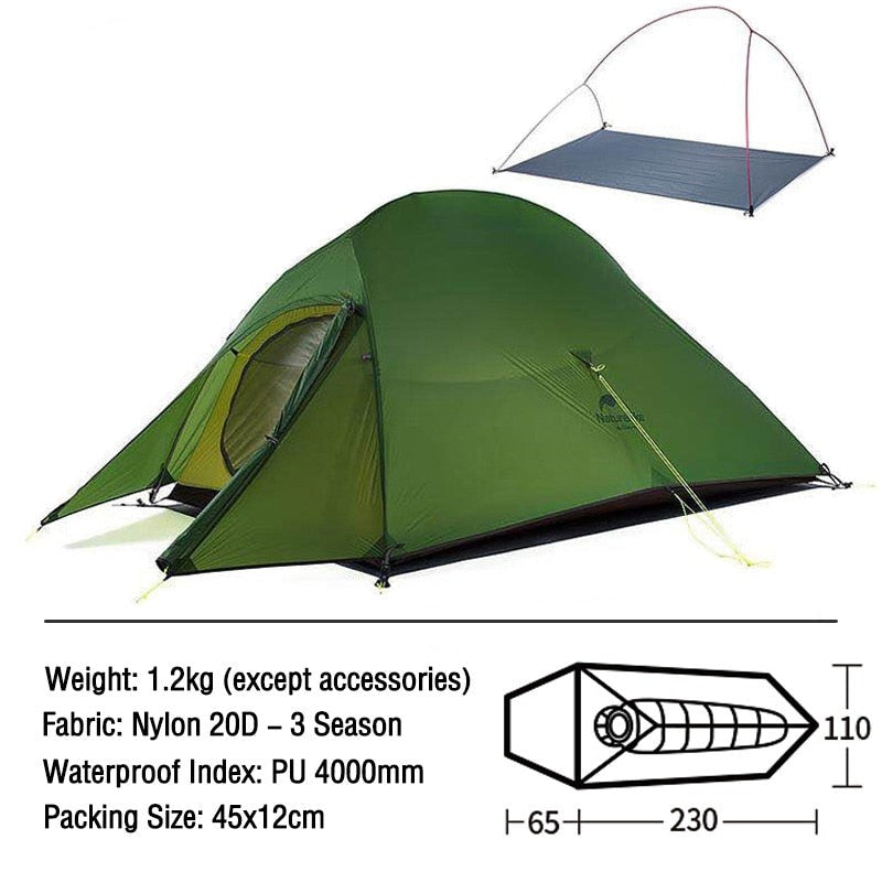 Ultralight 2-3 Person Backpacking Tent for All Seasons