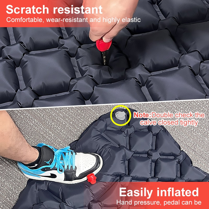 Outdoor Camping Sleeping Pad With Built In Air Pump