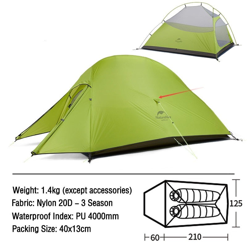 Ultralight 2-3 Person Backpacking Tent for All Seasons