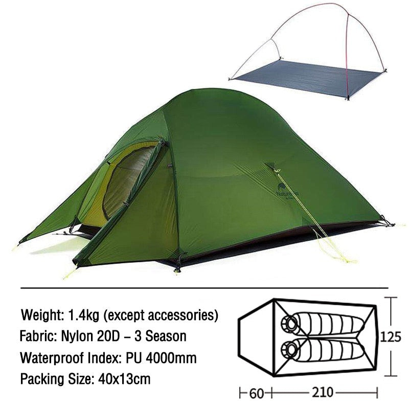 Ultralight 2-3 Person Backpacking Tent for All Seasons