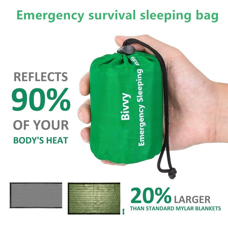 Emergency Thermal Sleeping Bag for Outdoor Adventures and Survival