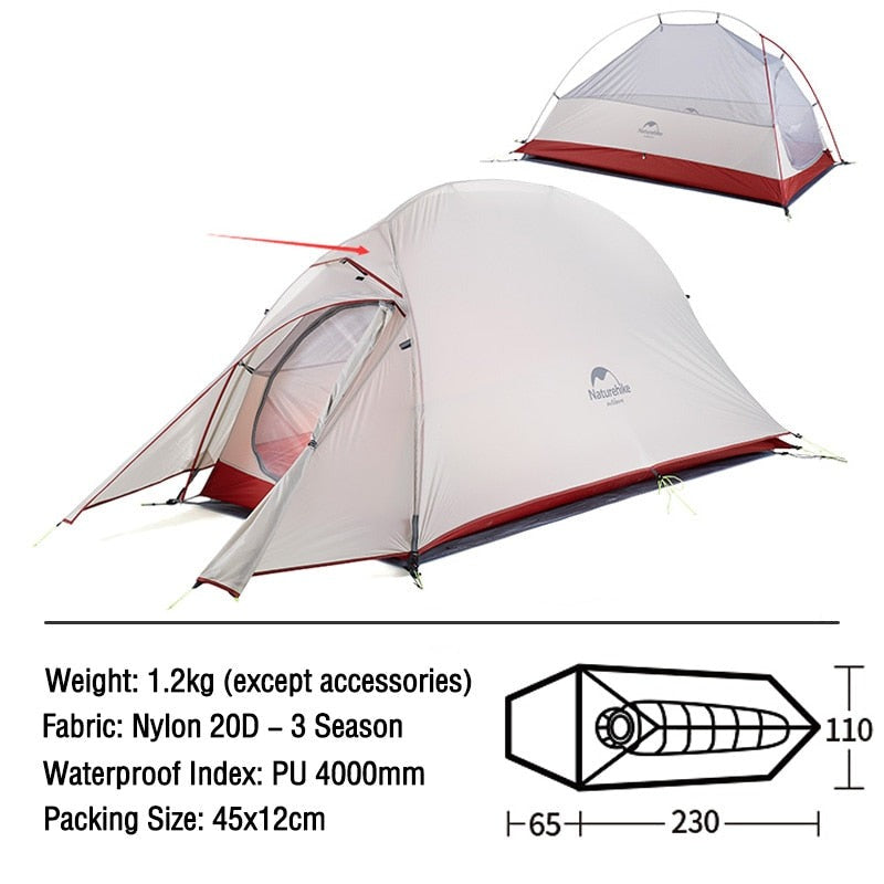 Ultralight 2-3 Person Backpacking Tent for All Seasons