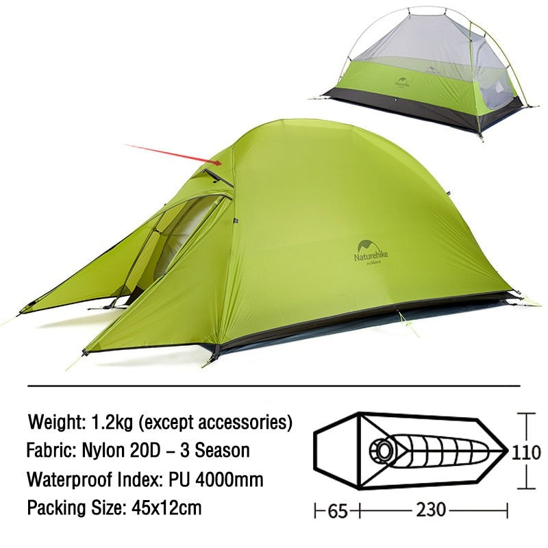 Ultralight 2-3 Person Backpacking Tent for All Seasons