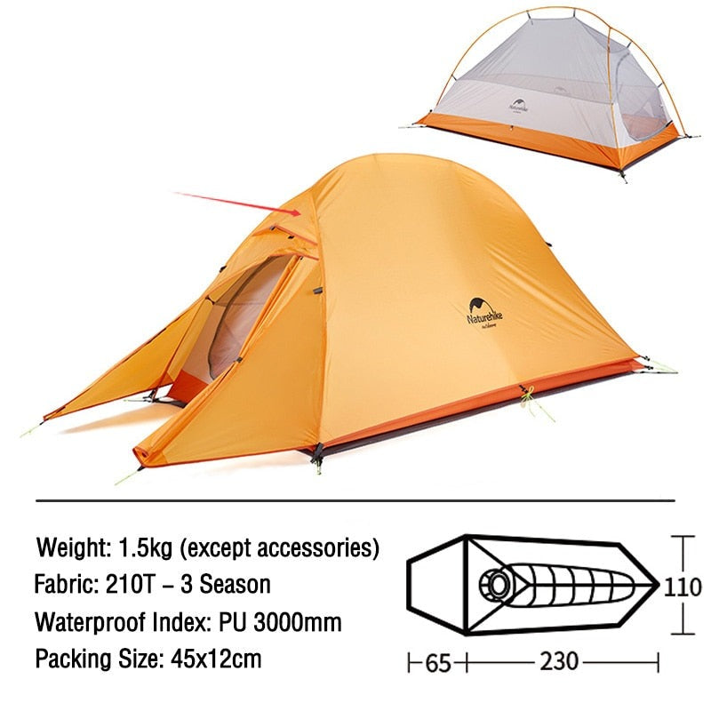 Ultralight 2-3 Person Backpacking Tent for All Seasons